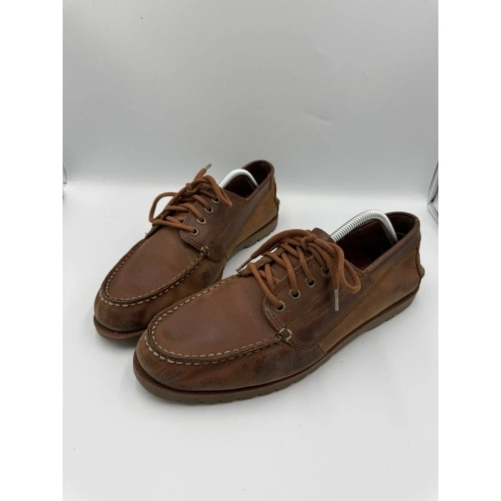 Sperry Top-Sider 4-Eye Classic Leather Boat Deck Shoe Men's Size 11M Brown Lace
